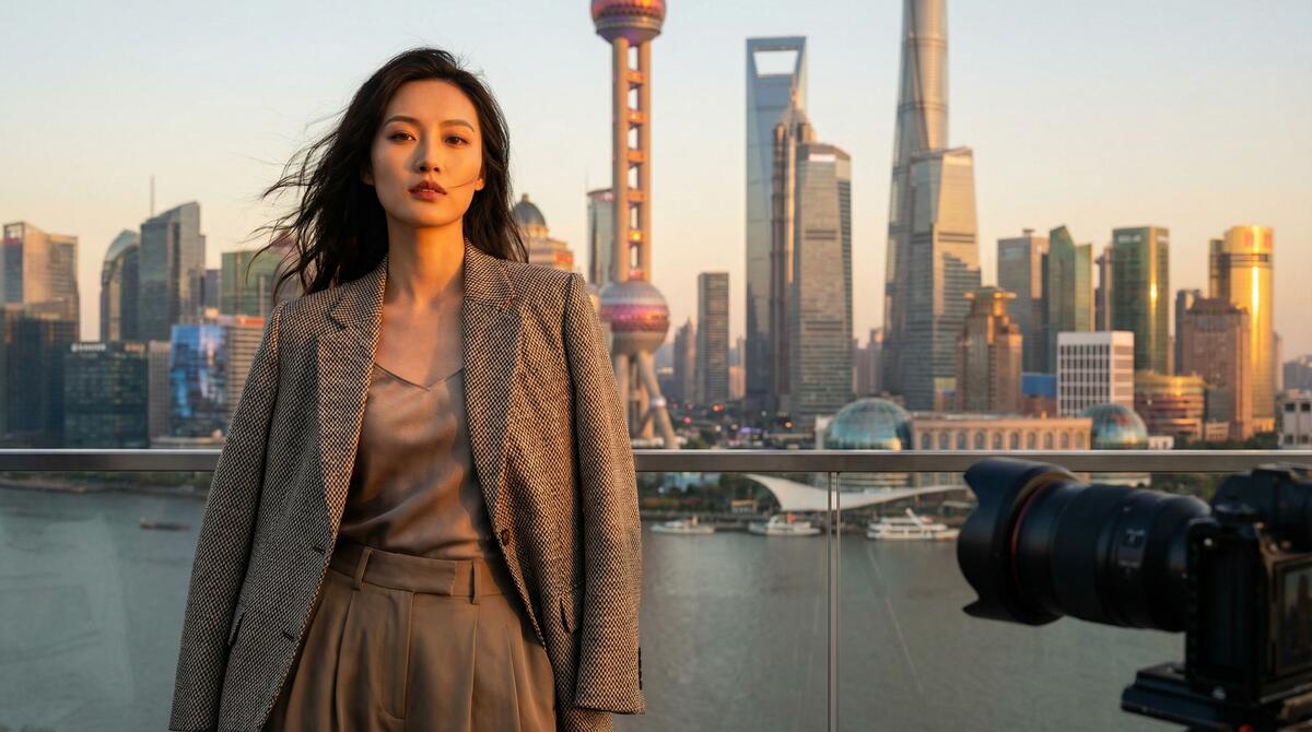 野外露出视频-都市时尚街拍短视频制作